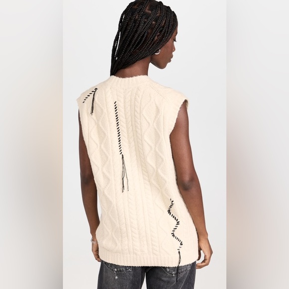 Ninety Percent oversized cable sweater vest - Picture 6 of 6